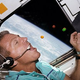 Astronaut Loren Shriver eating M&Ms on the Space Shuttle Atlantis (Image: NASA)